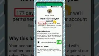 Facebook Account Suspend 180 Days \ FB \ Facebook Account \ Id Suspend 180 Days
