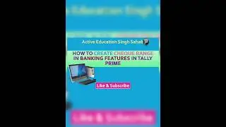 How To Create a   Cheque Range in banking features in tally prime....