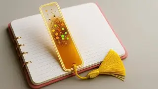 ✨ DIY Resin Bookmark | Mustard Pearl Gold Transformation 💛 | Quick & Aesthetic Tutorial