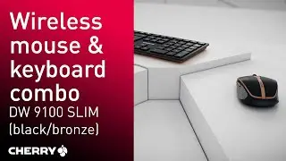 CHERRY DW 9100 SLIM [black/bronze] | Wireless and rechargeable designer mouse and keyboard set