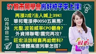 聯電Q4每股0.81元 毛利率重返3成大關 利多接力！記憶體F4轉強 華邦電重返台灣50？景氣再亮紅燈！台積電劍指2400！台股3萬9合理？《57股市同學會》葉子菁 蕭又銘 林柏錦 李健明