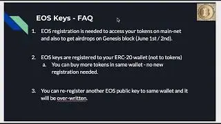 EOS keys - FAQ