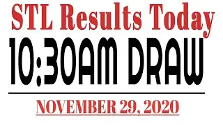 Stl results today 10 30am draw November 29 2020 stl swer2 swer3 pares pcso swertres