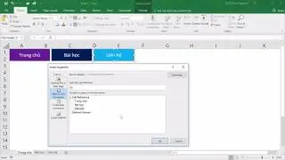 Học Excel Cơ Bản | 98 Tạo hệ thống menu giữa các bảng tính bằng hyperlinks