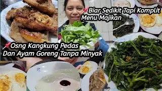 Temanani Nenek Berjemur ,Masak Sederhana Untuk Majikan, Tumis Kangkung Pedas /Kegiatan TKI