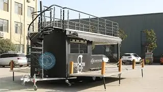 Street mobile double decker coffee food trailer fast food truck for sale