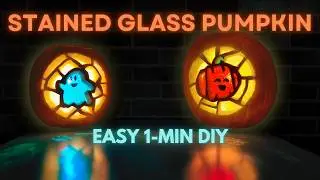 Stained Glass Jack-o&rsquo;-Lantern DIY (1-Minute Tutorial)