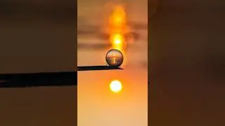 Capturing sunset in a water drop on phone 💧📱 #creative #google #shorts #macro