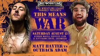 Outback Adam Vs Matt Hayter Pro Wrestling League Australia