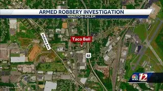 Winston-Salem police investigate armed robbery at Taco Bell after suspect enters drive-thru windo...