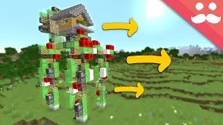 I made a Walking House in Minecraft 1.14