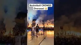 Basketball CROWDS Overseas! 😳 #basketball #crowd #fans #overseas #nba #europe #crazy #shorts #fyp