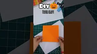 Easy Paper Pumpkin Craft for Halloween 🎃 | DIY Halloween Decoration Idea#diy #shorts #youtubeshorts