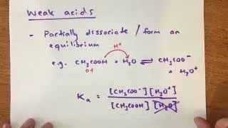 Acids - strong vs weak