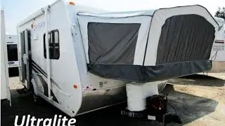 (Продано) HaylettRV.com - 2012 Jay Feather Ultralite X17Z, гибридный прицеп для путешествий, б/у, от Jayco RV