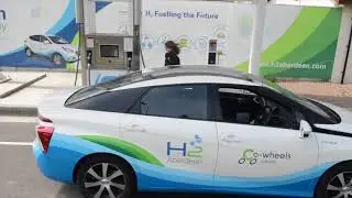 How to refuel a Hydrogen vehicle using the ACHES refuelling station at Cove, Aberdeen.- HD 1080p