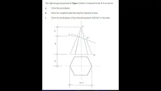 SURFACE DEVELOPMENT: TRUNCATED RIGHT HEXAGONAL PYRAMID
