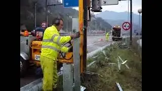 Kafar do barier drogowych, ciągniony na kołach H90R 2500