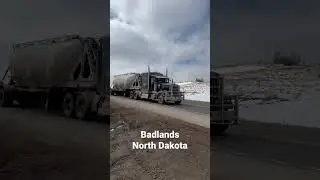 Kenworth W900 Ripping The Engine Brake Down 8% Grade in the Bakken