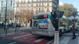 Bus 91 RATP - GX427 Hybride N&deg;4578 / N&deg;4580 &agrave; Observatoire - Port-Royal
