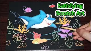 Sea world Scratch Art | Making art out of scratch art cards | Satisfying Scratch Art #art #scratch