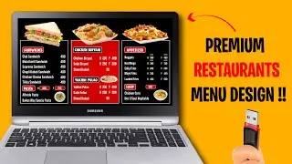 🇺🇸🇬🇧Premium  Restaurants Tv Screens Menu |  How to Create Food Menu For Restaurants