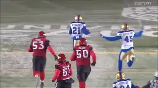 Winnipeg Blue Bombers Brandon Alexander 1st Career Interception Pick 6