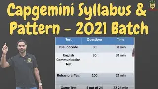 Capgemini updated Syllabus and pattern 2021 | Capgemini 2021