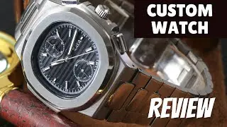 Seiko MOD Watch with Custom Logo - Nautilus Homage #seikomod #customwatch