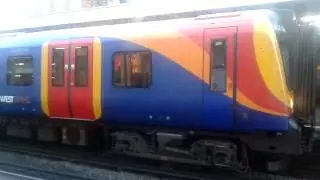 Swt class 450084 & 450118 couple at Woking 23.8.15