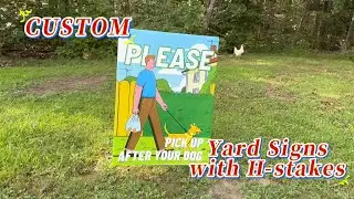 CUSTOM Yard Sign with H-stakes---Best Cheap Prices！
