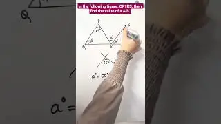 Find Angles a&deg; and b&deg; | Triangle Angle Sum & Linear Pair | Class 7/8 Geometry