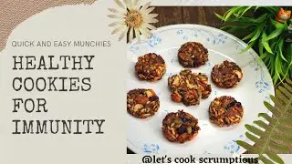 Dryfruit Cookies | No Flour No Butter No Sugar | Healthy Cookie Recipe #immunityboaster #shorts