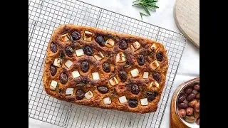 FOCACCIA DE CALABAZA, QUESO Y ACEITUNAS NEGRAS! * Focaccia fácil y rápida | SABOREANDA