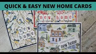 How to make three simple New Home Cards. Use any designer paper and our Alphabest stamp set