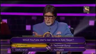 Carry minati's question in KBC