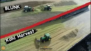 Gemeinsam stark beim Silo bauen! LU BLUNK & K&ouml;hl Harvest im Lohnauftrag Mais silieren Landwirtschaft