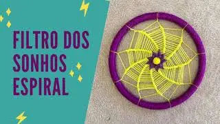DIY - Como fazer Filtro dos Sonhos Espiral Rápido e Fácil