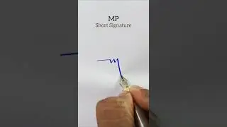 MP Short Signature | MP | Initial Signature #signature #satishcalligraphy #shorts