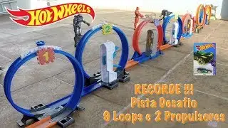 Hot Wheels Pista Desafio Recorde 9 Loops e 2 Propulsores - Carrinhos #46