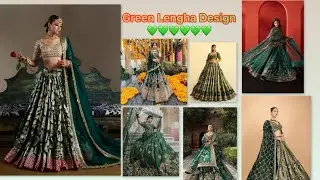 Green bridal lenghas  for Mehandi function💚💚#viral#design#green#mehndi#designer#wear 