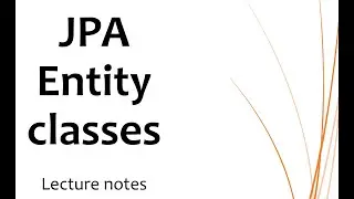 JPA Entity Classes