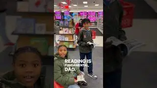 Lost in Target! 😂 Robot Sons Educate Dad on Reading 📚 #FamilySkit #ReadingIsFundamental #Shorts