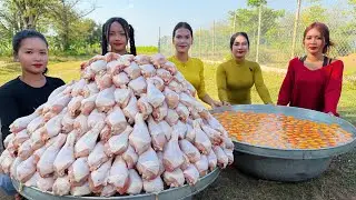 Amazing cooking deep fried chicken and stir fried recipe recipe