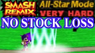 Smash Remix - All-Star Mode Gameplay with Super Sonic (VERY HARD) No stock loss
