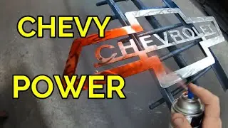 Using Dupli Color Metalcast paint on a CNC plasma cut metal sign