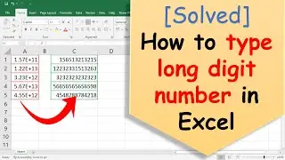 [SOLVED] How to type long digit numbers in Excel | how to write full number in excel #excel #msexcel