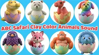 ABC Animal Colors Sounds Song 🦁🎵 Hammer Break Clay Eggs 🌈 Learn Letters & Sounds | Hiss Hiss Kids