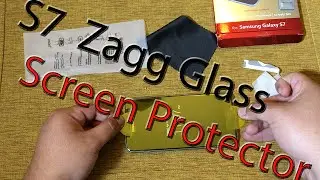 Galaxy S7: защитное стекло Zagg Glass | Как надеть