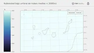 Canary Islands Cloud cover forecast: 20260108